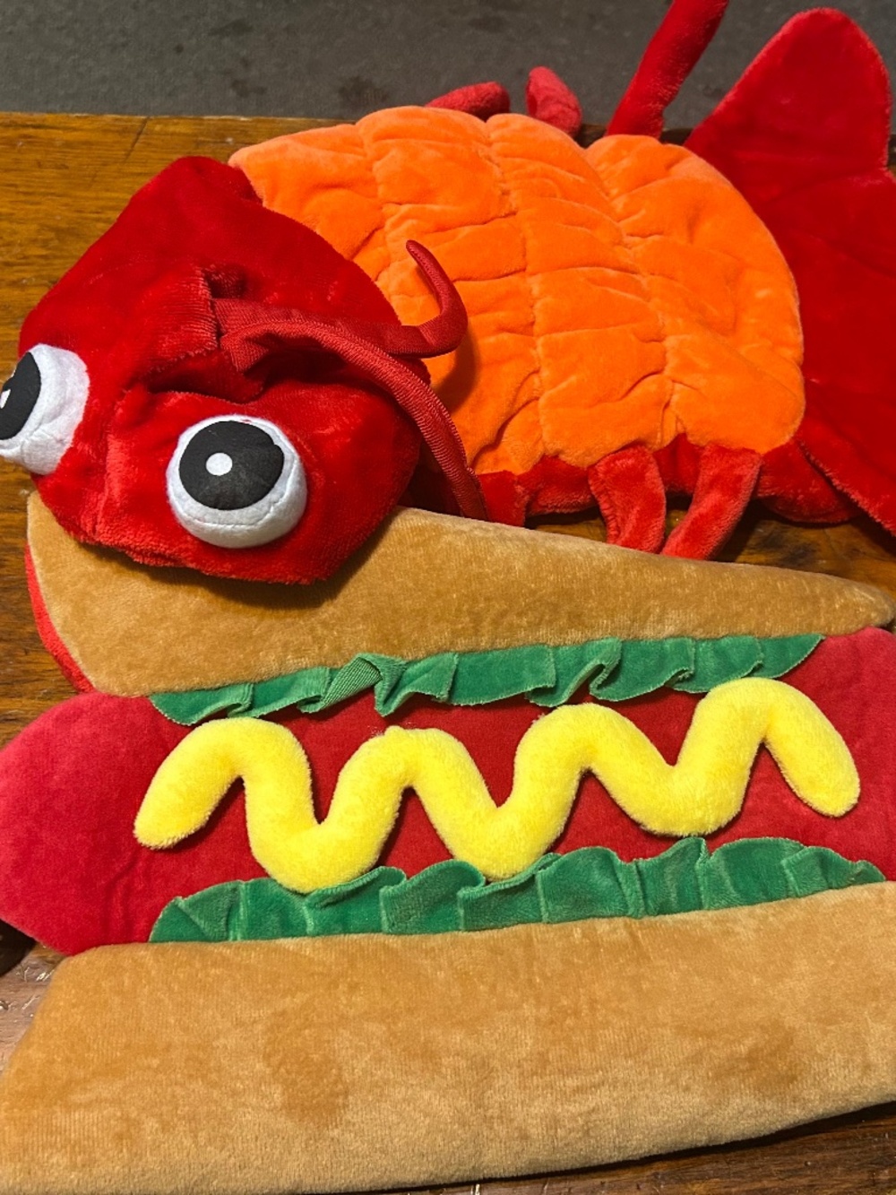 2 Dog Costumes Hot Dog & Lobster M/L